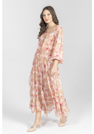 Zwiewna sukienka w kwiatowy print