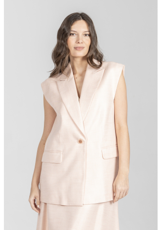 Kamizelka w kolorze pudrowego różu