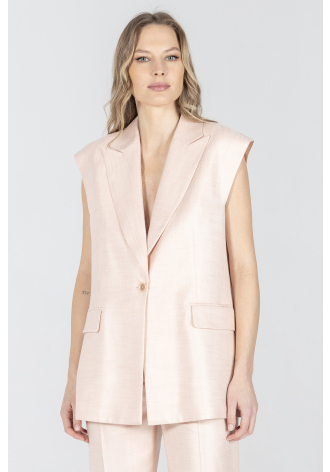 Kamizelka w kolorze pudrowego różu