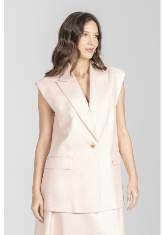 Kamizelka w kolorze pudrowego różu