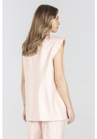 Kamizelka w kolorze pudrowego różu