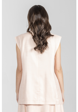 Kamizelka w kolorze pudrowego różu