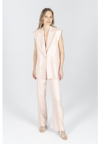 Eleganckie spodnie w kolorze pudrowego różu
