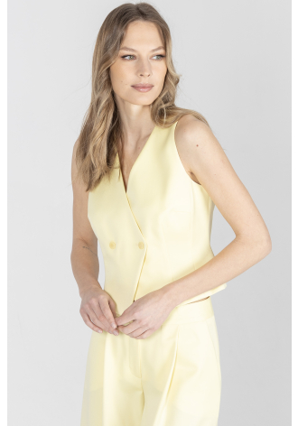 Garniturowa kamizelka w kolorze jasnożółtym Limited Edition