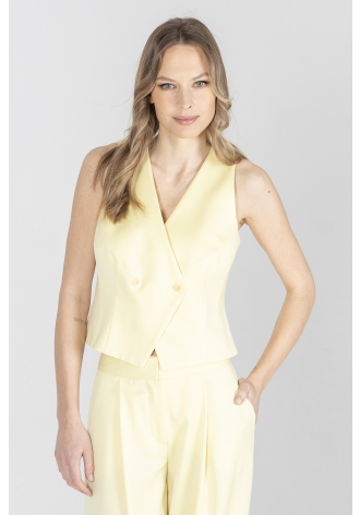 Garniturowa kamizelka w kolorze jasnożółtym Limited Edition