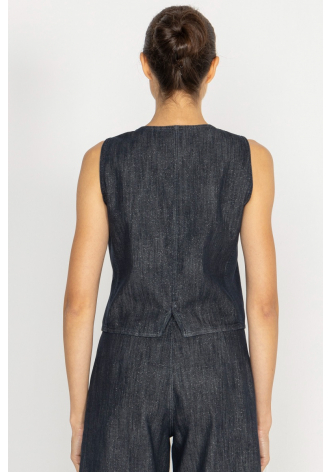  Blue denim waistcoat