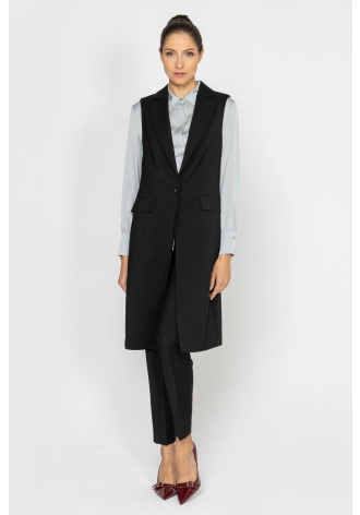 Long black waistcoat