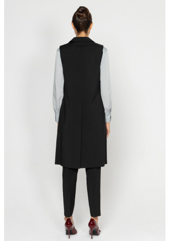 Long black waistcoat