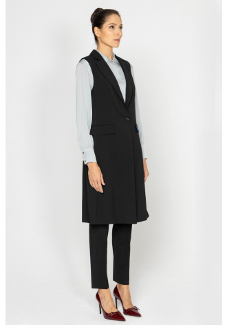 Long black waistcoat