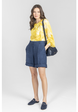 Elegancka bluzka w kolorze żółto-białym