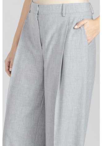 Biznesowe szare szerokie spodnie