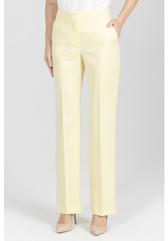 Klasyczne spodnie w kolorze jasnożółtym
