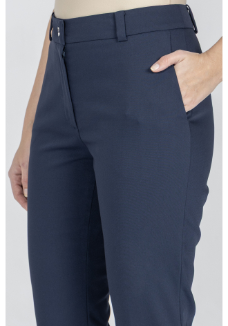 Marineblaue Hose mit engem Bein