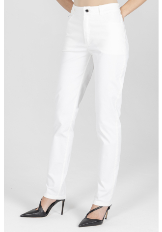 Spodnie z prostą nogawką w kolorze białym