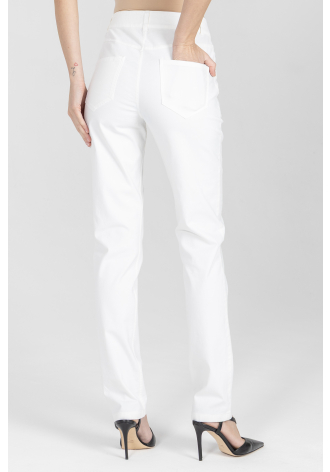 Spodnie z prostą nogawką w kolorze białym