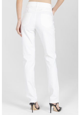 Spodnie z prostą nogawką w kolorze białym