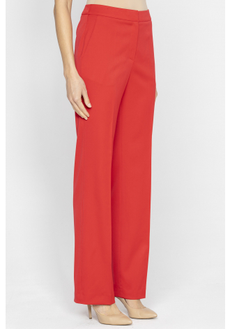 Elegante rote Hose mit unsichtbarem Verschluss