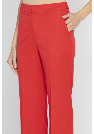 Elegante rote Hose mit unsichtbarem Verschluss