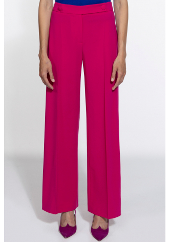 Szerokie eleganckie spodnie w kolorze magenty