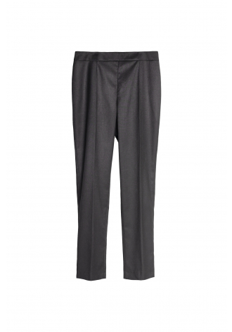 Classic black slim-leg trousers