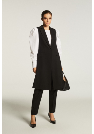 Long black waistcoat