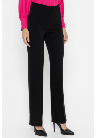 Czarne proste eleganckie spodnie