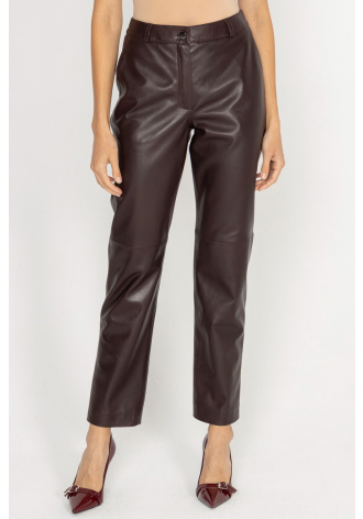  Brown leather trousers