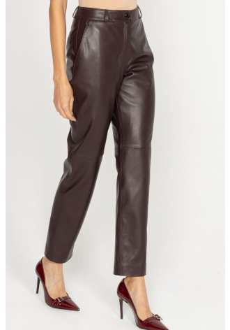  Brown leather trousers