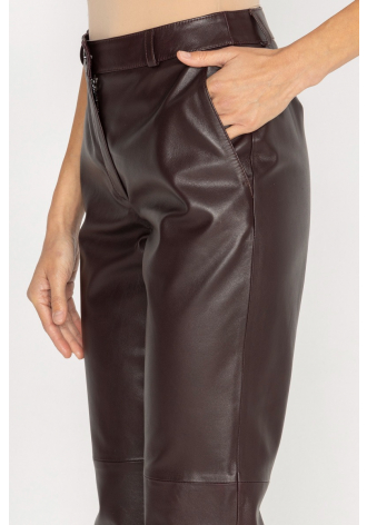  Brown leather trousers