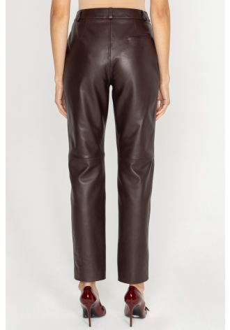  Brown leather trousers