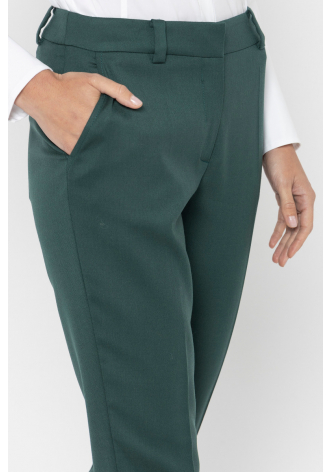 Zielone klasyczne spodnie z wąską nogawką