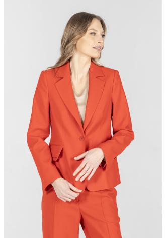 Czerwona marynarka z wełny