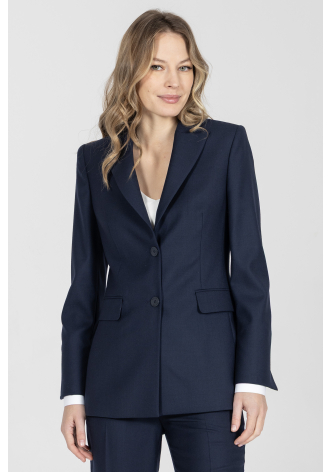 Granatowa marynarka z cienkiej wełny