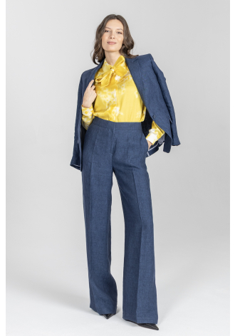 Biznesowa bluzka z dopinanym kołnierzykiem