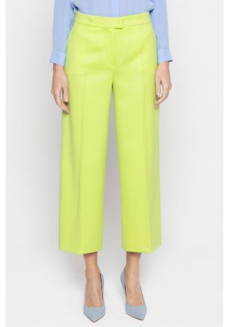 Limonkowe szerokie spodnie