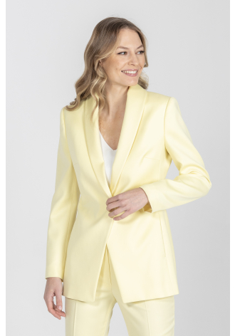 Biznesowa marynarka w kolorze jasnożółtym