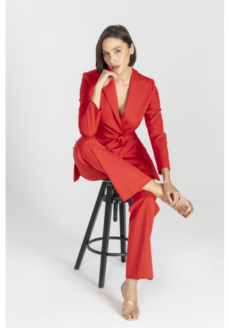 Elegante rote Hose mit unsichtbarem Verschluss