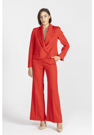 Czerwona krótka marynarka