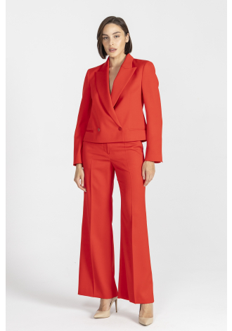 Czerwona krótka marynarka