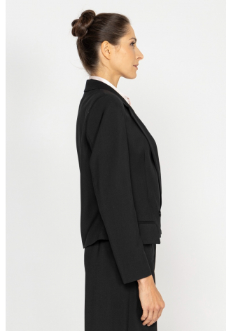 Short black wool jacket