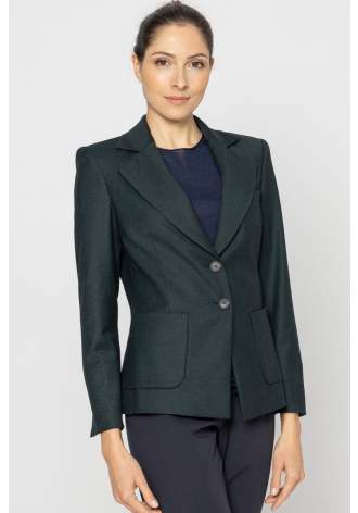 Green close-fitting jacket 