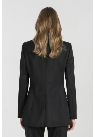 Czarna smokingowa marynarka