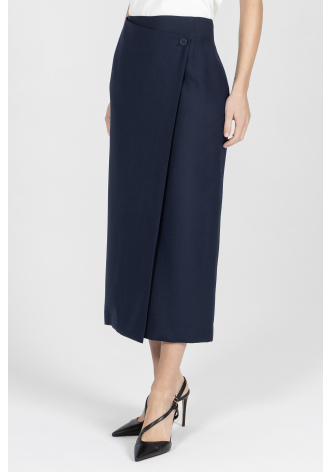 Kopertowa spódnica do biura w kolorze granatowym