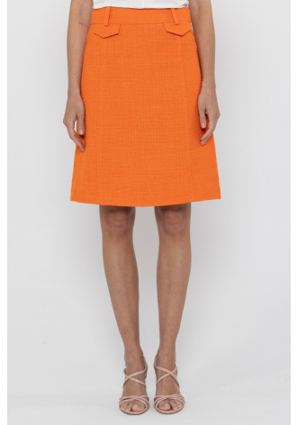 Krótka pomarańczowa spódnica