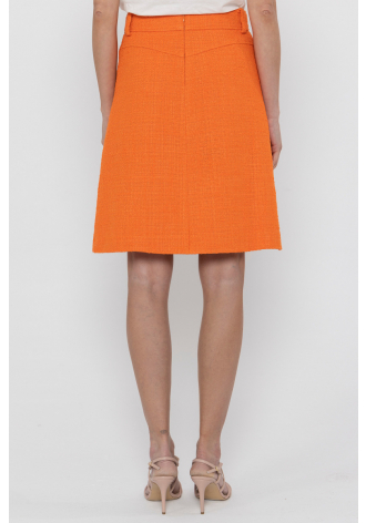 Krótka pomarańczowa spódnica