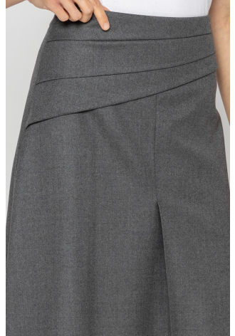 Grey skirt with decorative yoke