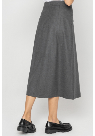 Grey skirt with decorative yoke