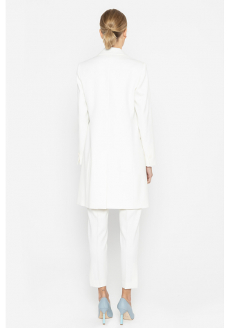 White knee-length coat