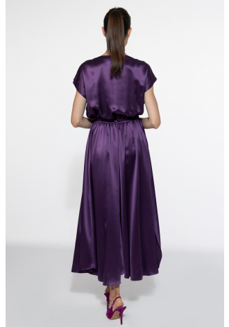 Jedwabna fioletowa suknia