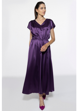 Jedwabna fioletowa suknia